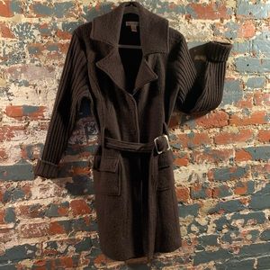 100% Wool Dark Brown Peacoat - Marisa Christina